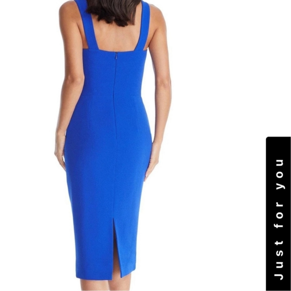 Dress the Population Electric Blue Nicole Midi Dress Size Large - Picture 3 of 14